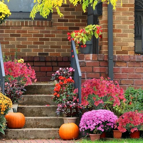 ColoPlay 24 Bundles Rose Red Artificial Flowers for Outdoors, Fake Flowers - Image 4