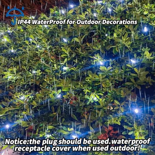 Christmas Net Lights Outdoor 120 LED 5ftx6ft Decorations,8 Modes Connectable Waterproof Mesh for Xmas Trees, Bushes, Wedding, Garden, Outdoor, Indoor Decor（Cool White） - Image 5