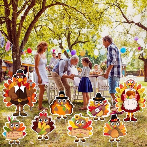 8PCS Thanksgiving Yard Signs with Stakes, Thanksgiving Decorations Outdoor - Image 5