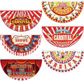 6 Pcs Circus Carnival Decoration Bunting Welcome Carnival Half Banner by Windkream