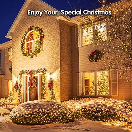 BlcTec Christmas Net Lights, 200 LED 8.4ft x 5.2ft Outdoor Christmas Lights with 8 Modes, Timer, Connectable, Waterproof Design for Trees, Bushes, Shrubs Outdoor Christmas Decorations, Warm White - Image 2
