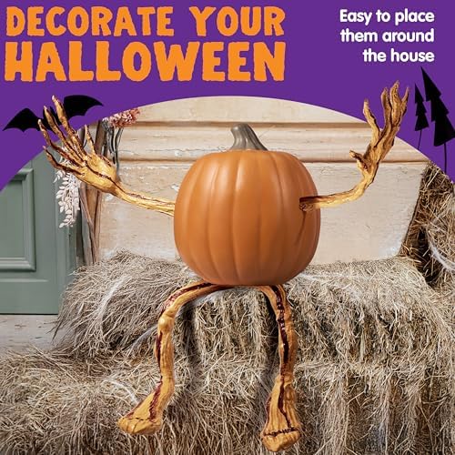 JOYIN Halloween Pumpkin Arms and Legs Set Decorations, Spooky Halloween Decorations for Pumpkin, Decorating Supplies Indoor Outdoor Home Party Fall - Image 3