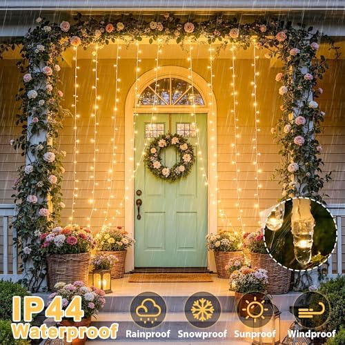JMEXSUSS 600 LED Curtain Lights, String Lights for Bedroom,9.5ft x 19.6ft - Image 5