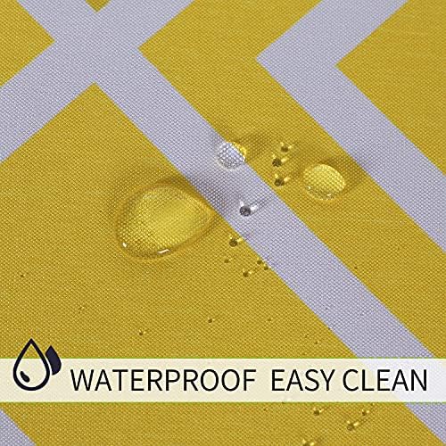 LUSHVIDA Moroccan Outdoor Tablecloth with Umbrella Hole, 60x102 Inch Yellow - Image 4