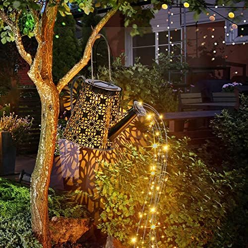 Solar Watering Can Light,Large Metal Hanging Garden Decorative Lights - Image 6