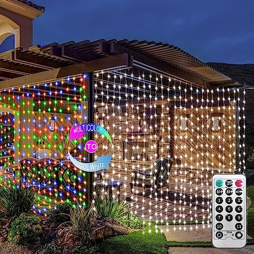 600 LED Curtain Lights 20Ftx10Ft Dual Color Changing Lights with Remote by ZAIYW