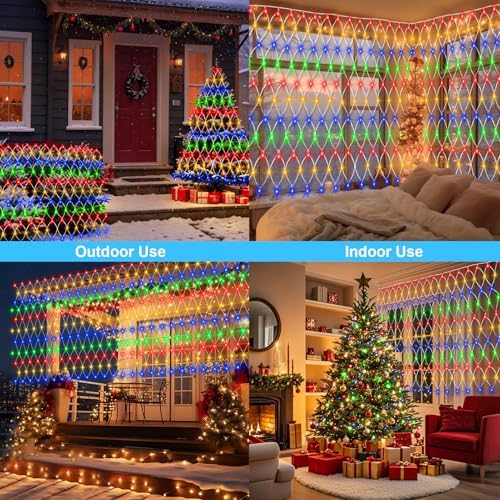 echosari Battery Operated Net Lights with 8 Mode Timer Remote - Image 7