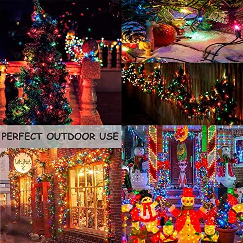 Hopolon Christmas Lights Multicolor,2PACK Total 100Count 26FT,Green Wire - Image 6