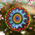 FONMY Wind Spinner Mandala Sun Flower 12 inches – 3D Stainless Steel – Laser Cut Metal Art Geometric Pattern - Hanging Wind Spinner, Kinetic Yard Art Decorations - Indoor/Outdoor Décor by FONMY