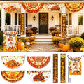 7Pcs Fall Thanksgiving Day Decor Door Banner Outside Bunting Set by Unknown