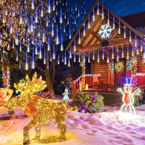 KNONEW 40 Tubes 1440 LED Meteor Shower Lights Christmas Lights Outdoor - Image 2