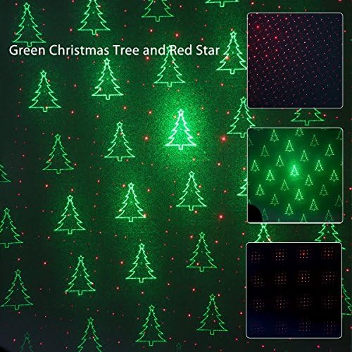1 BY ONE OUS00-0817 Laser Green Christmas Tree and Red Stars Show, Projection Lights for Xmas, Holiday, Party, and Garden Decoration - Image 6