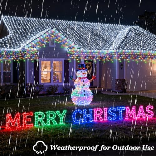 Christmas Icicle Lights Outdoor 132FT 1332 LED Drops Multicolor - Image 3