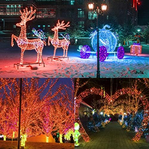 300 LED Halloween Lights, 98.5FT Halloween String Lights with 8 Lighting Modes, Waterproof & Connectable Mini Light, Plug in for Indoor Outdoor Holiday Christmas Party Bedroom Decorations (Orange) - Image 5
