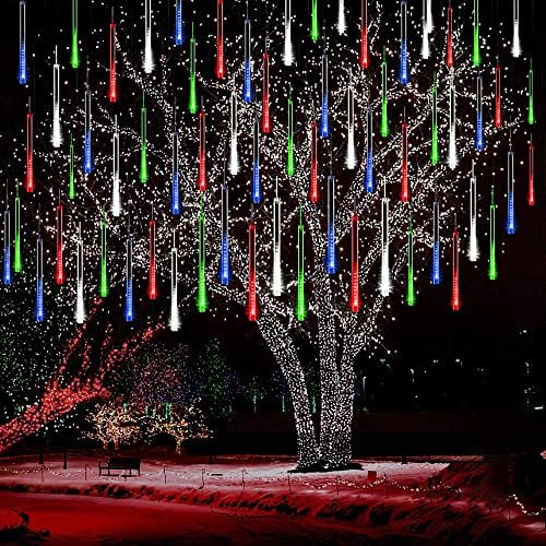 Meteor Shower Lights for Christmas New Year Party Outdoor Decor, Multicolor by Kwaiffeo