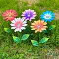 5-Pack Metal Flowers for Outside, 16.5" Decorative Garden Stakes by KEDONCHEN