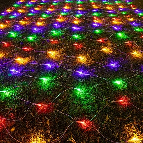 AWQ 360LED 13.1ftx6.6ft String Lights Christmas Net Mesh Lights Multicolor by AWQ
