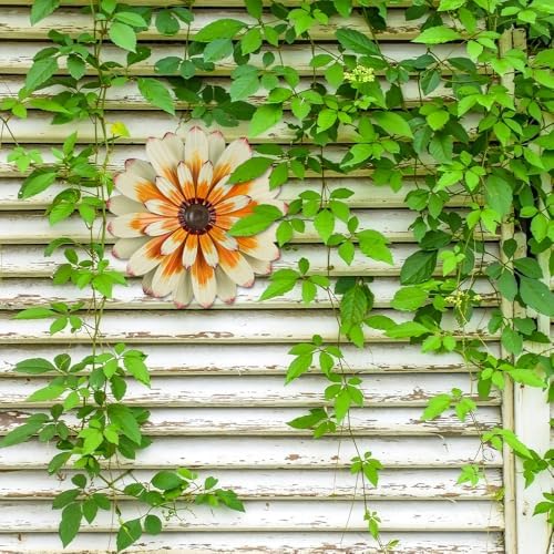 YEAHOME Metal Flower Wall Decor, 16" Wall Art Hanging Decorations for Home Bathroom, Bedroom, Living Room, Office, Boho Art, Indoor Outdoor Decorations Patio Garden Decor - Image 6