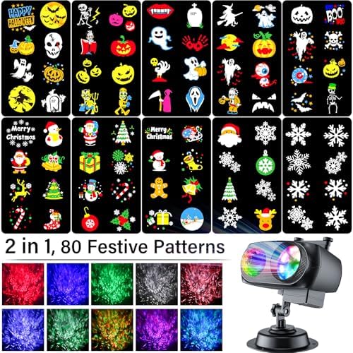 Halloween Projector Lights Outdoor 2026 Upgraded, 4/6/8 Patterns Adjustable - Image 2