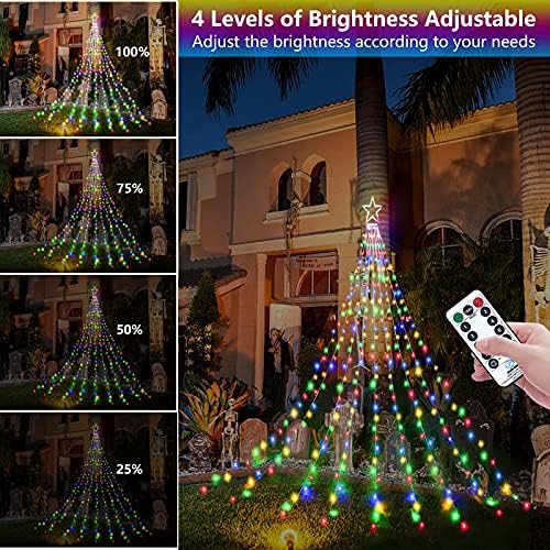 Christmas Decorations Outdoor String Lights 8 Modes and Timer with Remote - Image 3