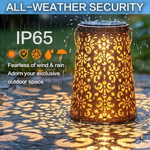 LeiDrail Butterfly Solar Lanterns, Outdoor Hanging Garden Lights, 4 Pack - Image 4