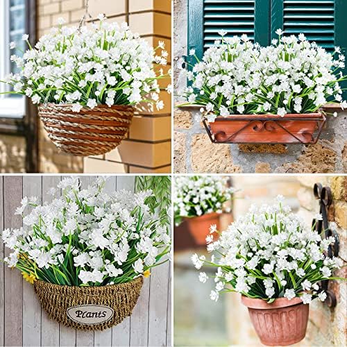 AmyHomie 20 PCS Artificial Flowers for Outdoors, UV Resistant Fake Plants - Image 5