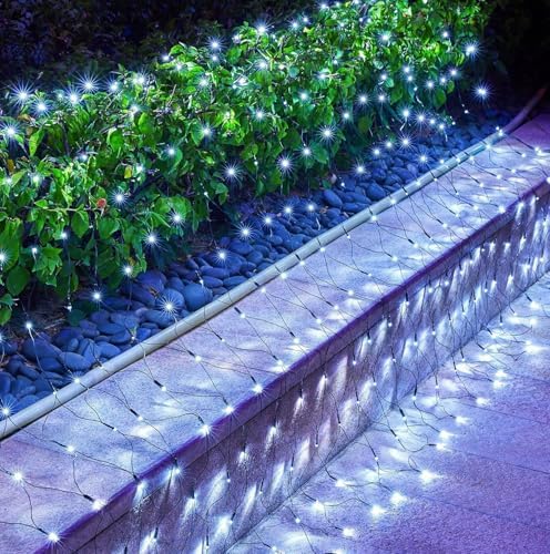 2 Pack 12×5FT 360 LED Christmas Net Lights Outdoor Mesh Lights Waterproof by Brightown