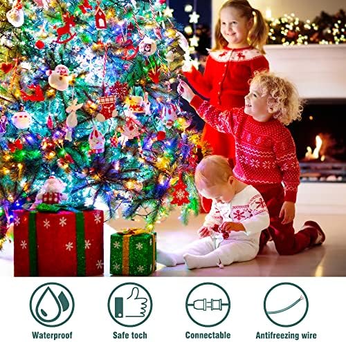Hopolon Christmas Lights Multicolor,2PACK Total 100Count 26FT,Green Wire - Image 3