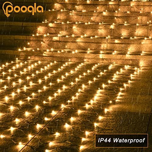 Pooqla Warm White Net Lights, 21x 5ft Christmas Lights Outdoor Green Wire - Image 6