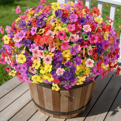 Alupssuc 24 Bundles Artificial Daisy Flowers UV Resistant for Outdoor Decor - Image 2
