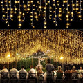 Icicle lights for Outside Christmas Lights Outdoor 33ft 400 LEDs Warm White by Nielfoi