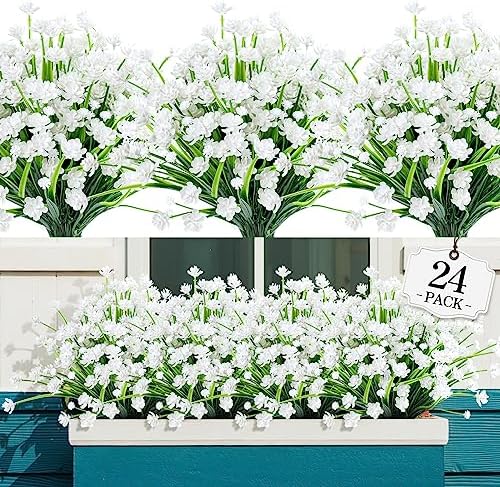 AGIRL Artificial Flowers Outdoor UV Resistant Fake Plant Garden Patio Decor by AGIRL