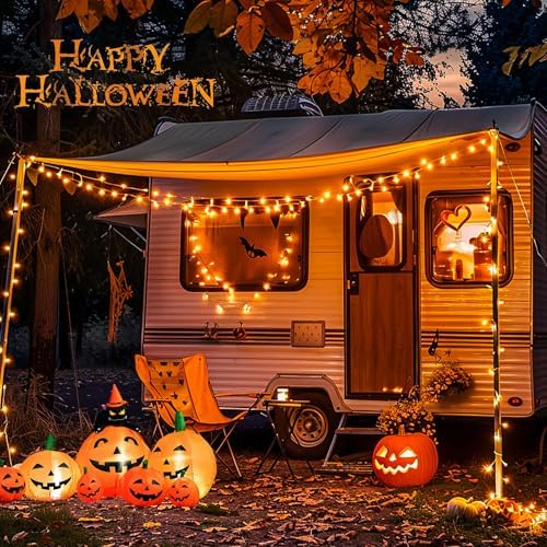JMEXSUSS Connectable 100 LED Orange Halloween Lights Indoor with 8 Modes - Image 4