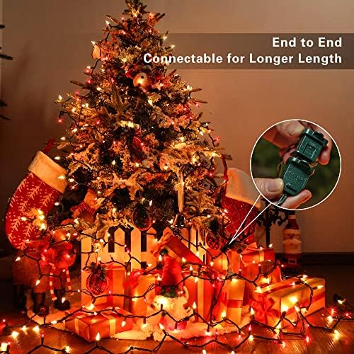 BrizLabs Red & White Christmas Lights, 300 Count 69.6ft Mini Outdoor Lights - Image 3