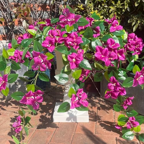 Artificial Bougainvillea Flower Faux Summer Plant for Outdoor UV Resistant - Image 3