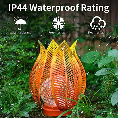 Solar Garden Lights Outdoor Decorations Garden Decor,Cracked Globe Glass,Gardening Gifts Waterproof Solar Lights for Outdoor Decor Patio,Lawn,Balcony,Porch,Yard Art - Image 6