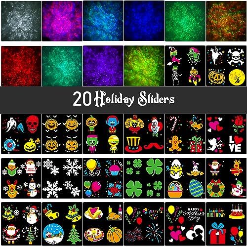 COOLWUFAN 2-in-1 Halloween Christmas Projector Lights Outdoor 20 Slides - Image 3