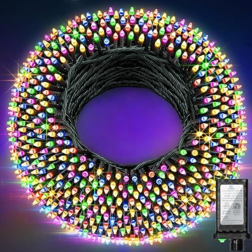 1500 LED 470FT Christmas String Lights Outdoor, 12 Modes with Timer, Memory by WUXYIYANG