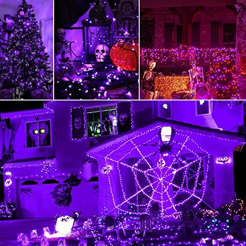 Solar Halloween String Lights, Purple 200Led, Outdoor Waterproof - Image 7