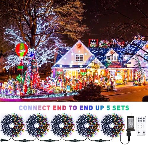 JMEXSUSS Color Changing Christmas Lights, 66ft 200 LED White & Multicolor - Image 7