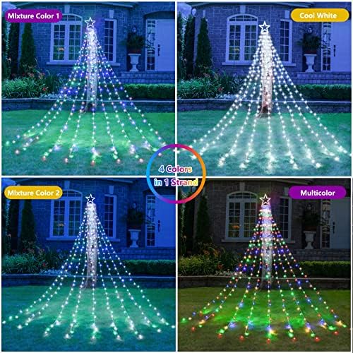 Christmas Decorations Star String Lights Color Changing Timer with Remote - Image 2