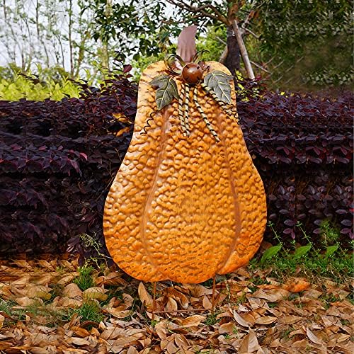 Pumpkin Garden Stake Metal Pumpkin Yard Sign Fall Decor Decorative Pumpkin - Image 3