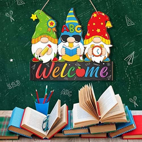 Panelee Back to School Decorations, Gnomes Welcome Sign for Front Door - Image 5