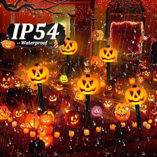 3D Battery Operated Pumpkin Lights, Battery Lights Halloween Decorations - Image 3