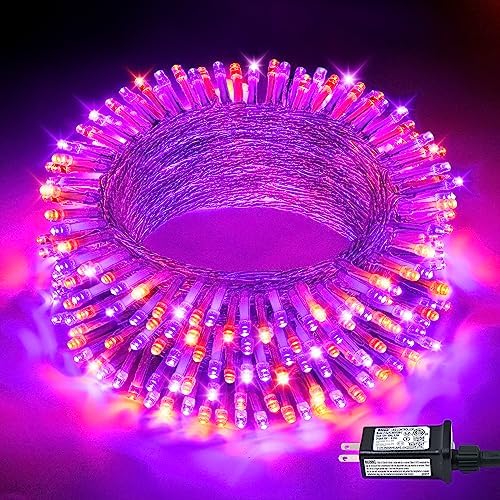JMEXSUSS 33 FT 100 LED Orange and Purple Halloween String Lights Indoor by JMEXSUSS