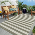 OJIA Outdoor Patio Rug 5'x7' Striped Washable Camping Rug Outdoor Carpet by OJIA