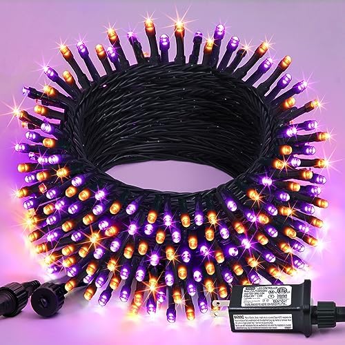 JMEXSUSS 66ft 200 LEDOrange and Purple Halloween String Lights, Plug in by JMEXSUSS