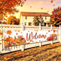 Welcome Fall Banner Happy Fall Yard Banner Pumpkin Red Truck Outdoor Decor by Xiolcxdr