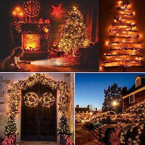 BrizLabs Clear Christmas Lights Outdoor 300 Count Incandescent Light String - Image 5