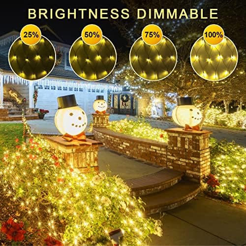 JMEXSUSS 360 LED Christmas Net Lights, Warm White, 12ft x 5ft - Image 5